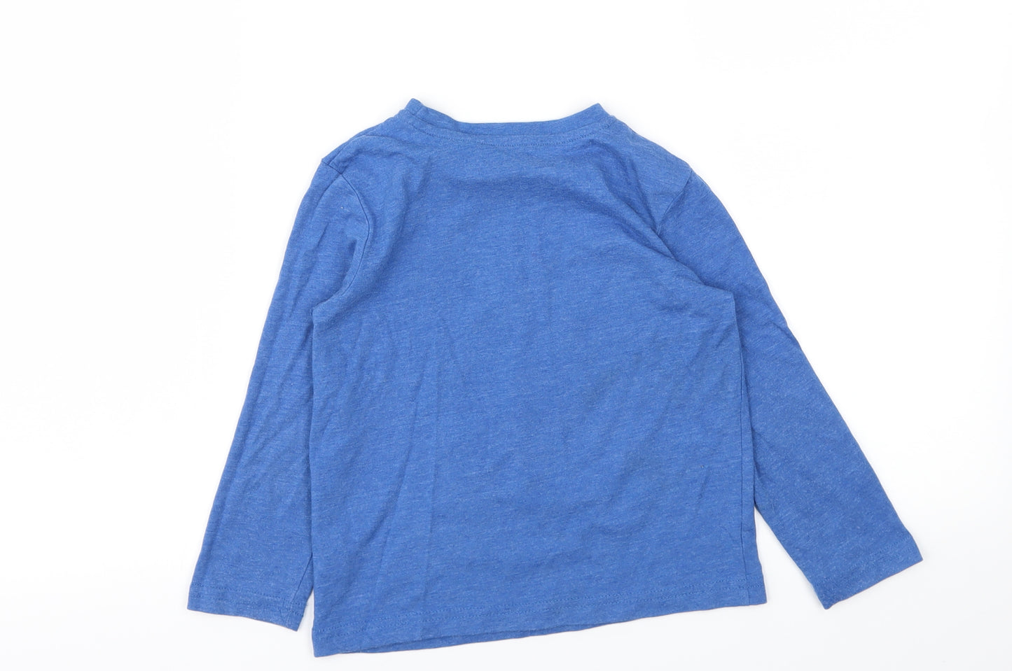 Primark Boys Blue Animal Print  Basic T-Shirt Size 3-4 Years