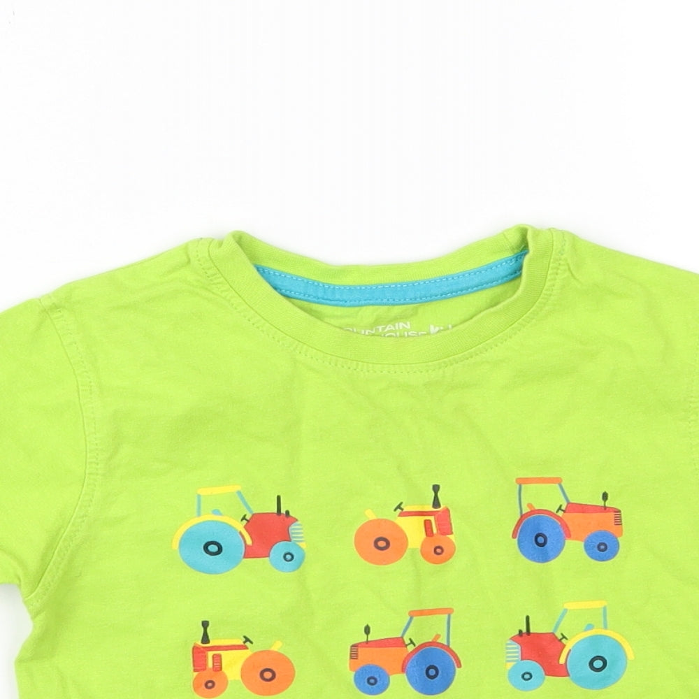 mounting Wearhouse Boys Green Animal Print  Basic T-Shirt Size 3-4 Years