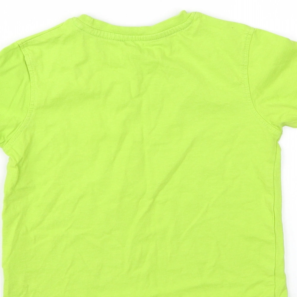mounting Wearhouse Boys Green Animal Print  Basic T-Shirt Size 3-4 Years