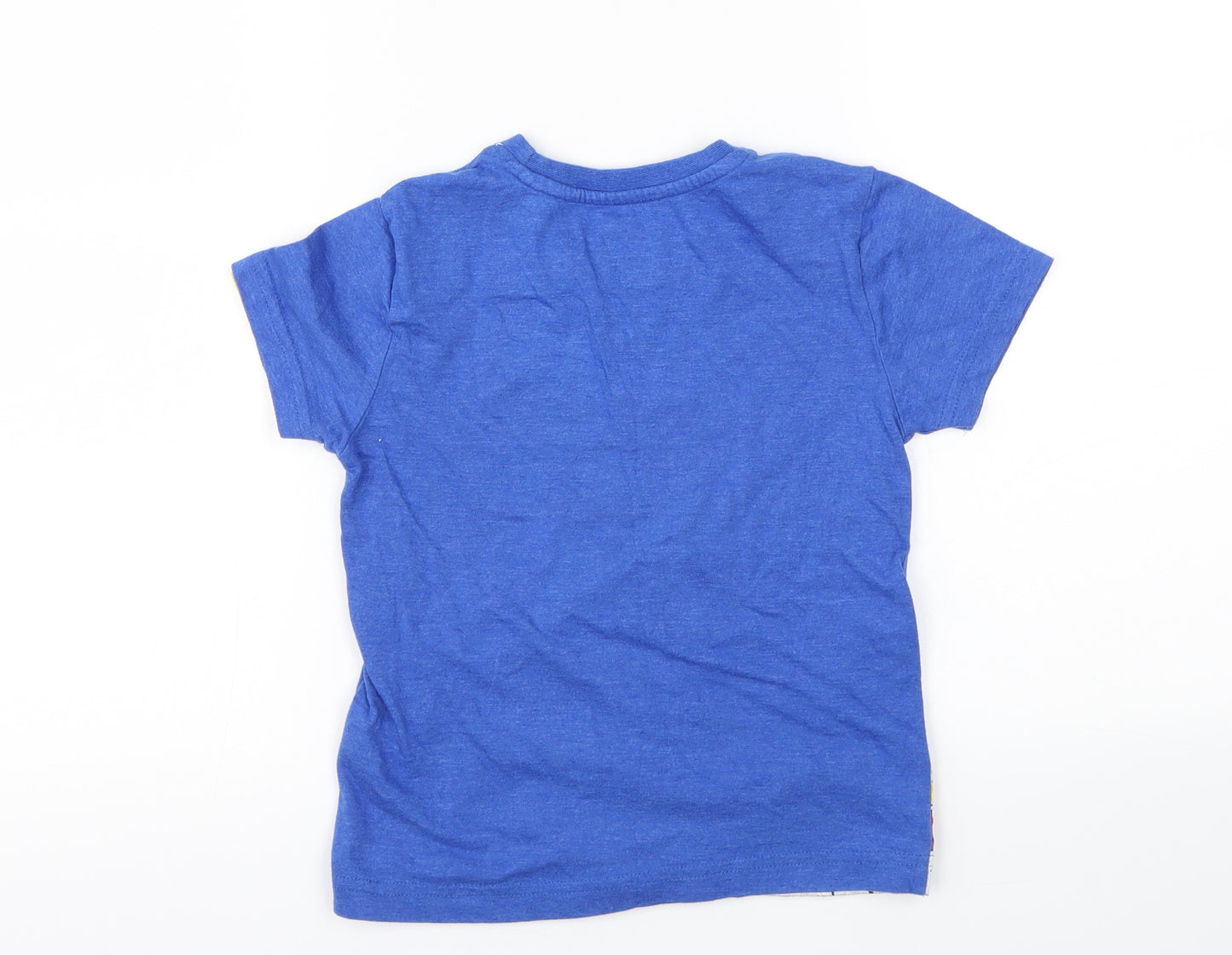 Disney Boys Blue Animal Print  Basic T-Shirt Size 4-5 Years