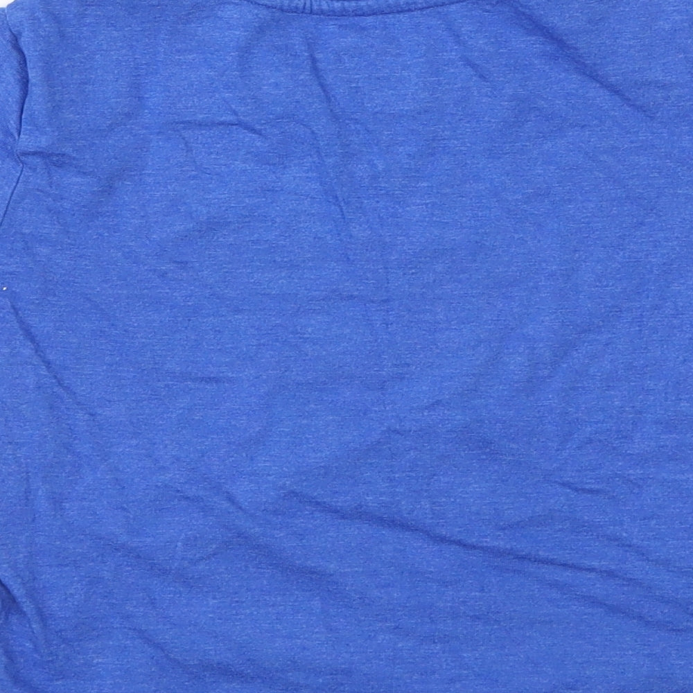 Disney Boys Blue Animal Print  Basic T-Shirt Size 4-5 Years