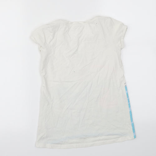 Gap Girls White Animal Print  Basic T-Shirt Size M