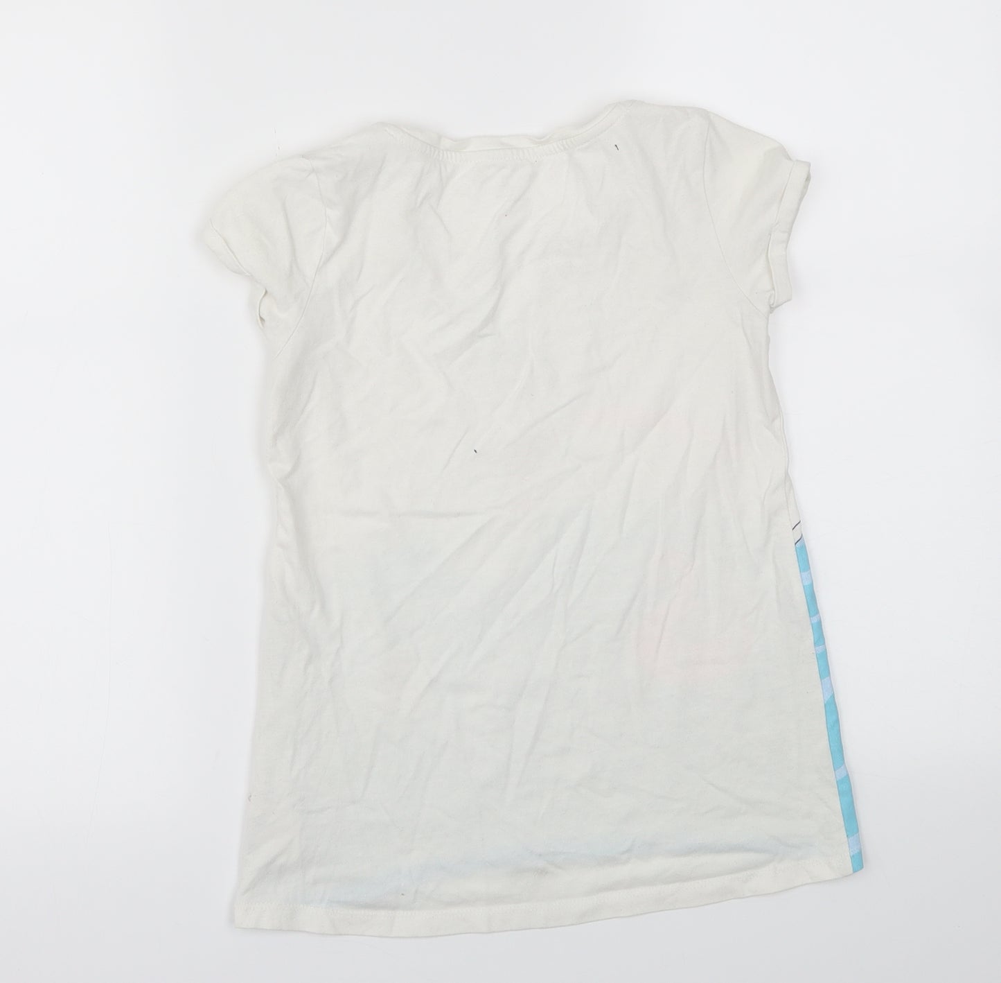 Gap Girls White Animal Print  Basic T-Shirt Size M