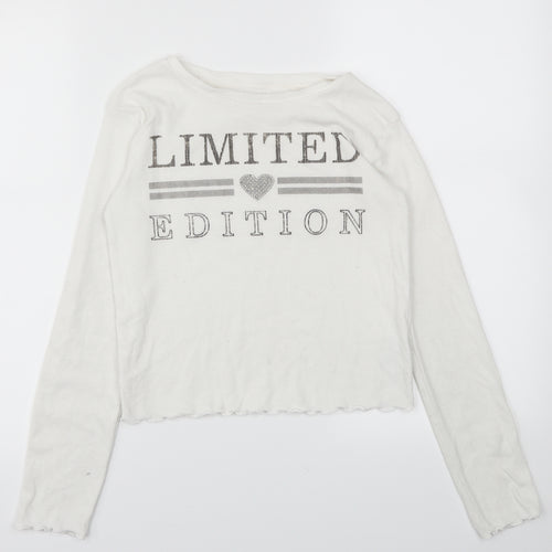 Primark Girls White   Basic T-Shirt Size 10-11 Years