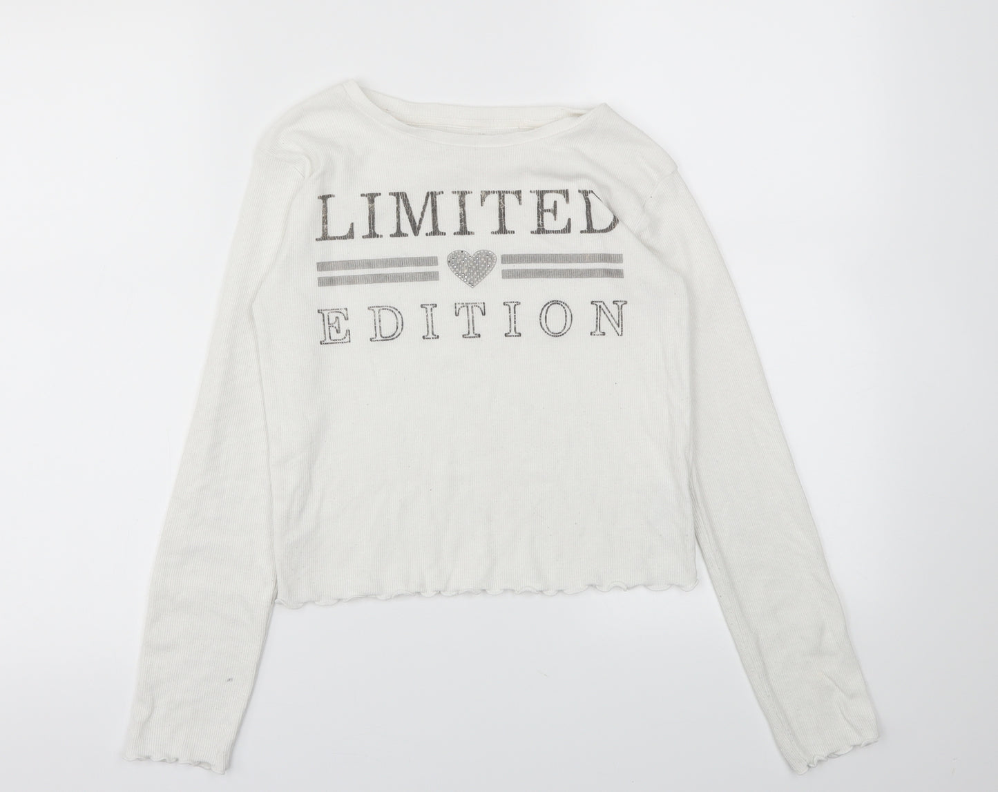 Primark Girls White   Basic T-Shirt Size 10-11 Years
