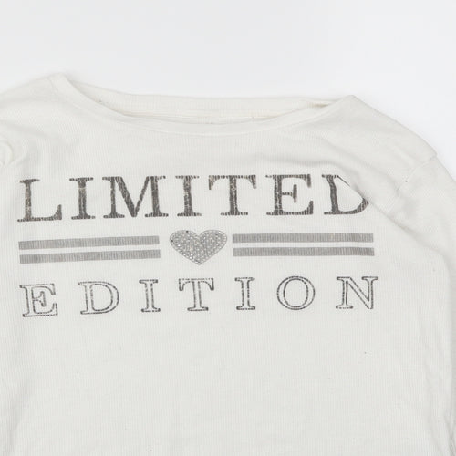 Primark Girls White   Basic T-Shirt Size 10-11 Years