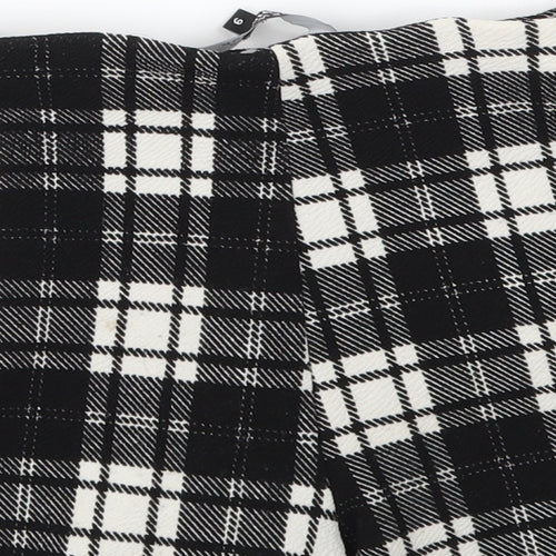 New Look Girls Black Check  Cut-Off Shorts Size 9 Years