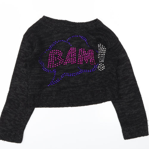 YD Girls Black   Pullover Jumper Size 10-11 Years