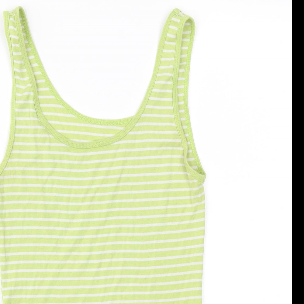 Peacocks Womens Green Polka Dot  Basic T-Shirt Size 14