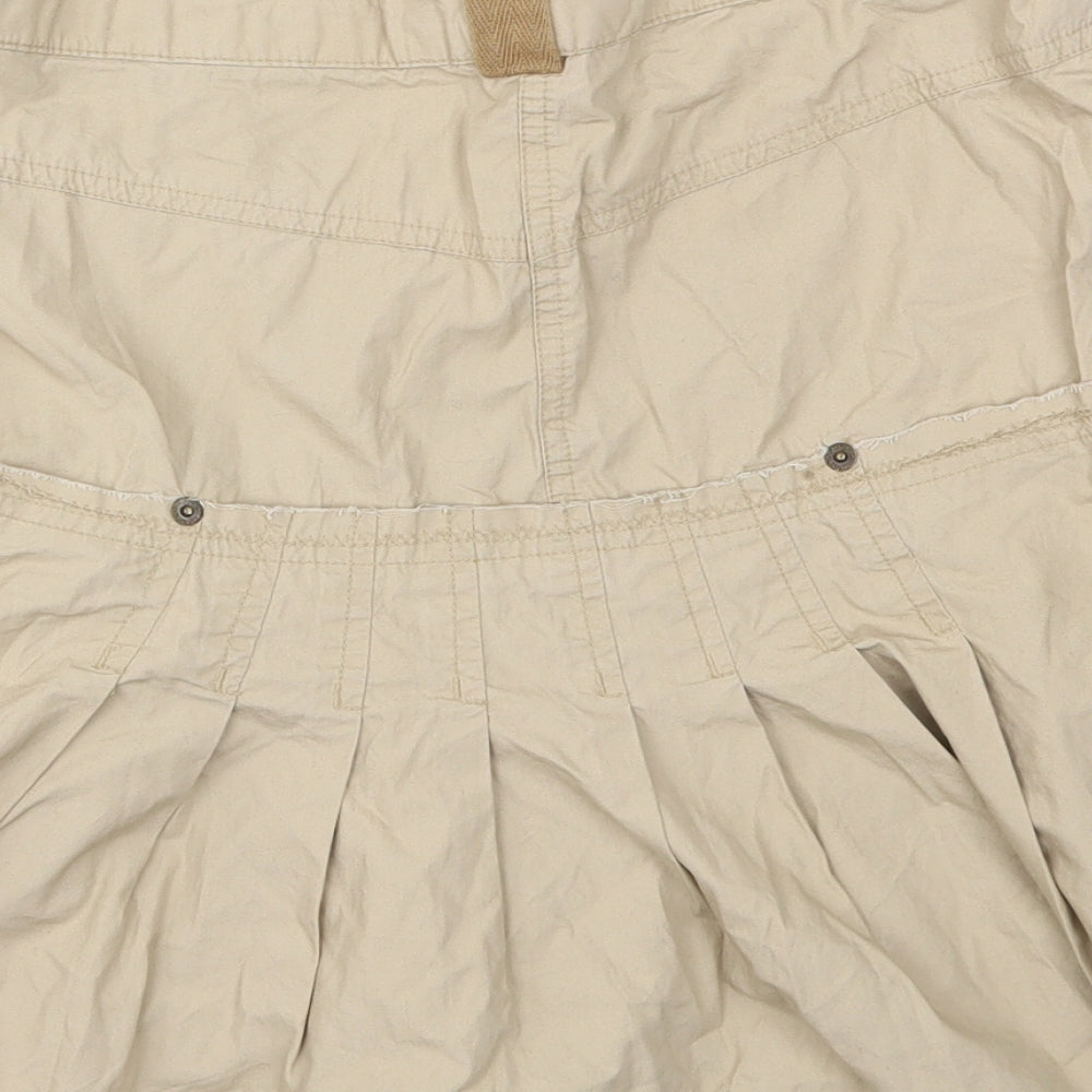 Morgan de Toi Womens Beige Houndstooth  Flare Skirt Size 30