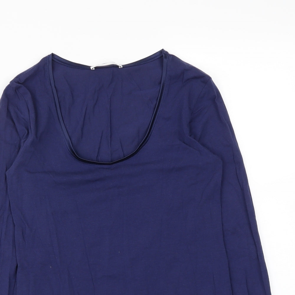 M&S Womens Blue   Basic T-Shirt Size 10