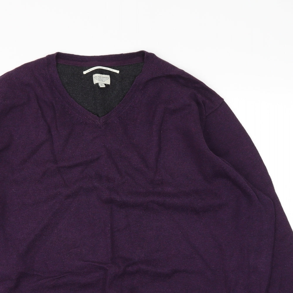 Racing Green Mens Purple   Pullover Sweatshirt Size XL