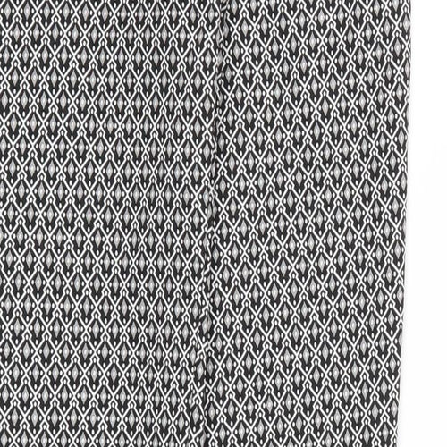 F&F Womens Black Argyle/Diamond  Trousers  Size 6 L28 in