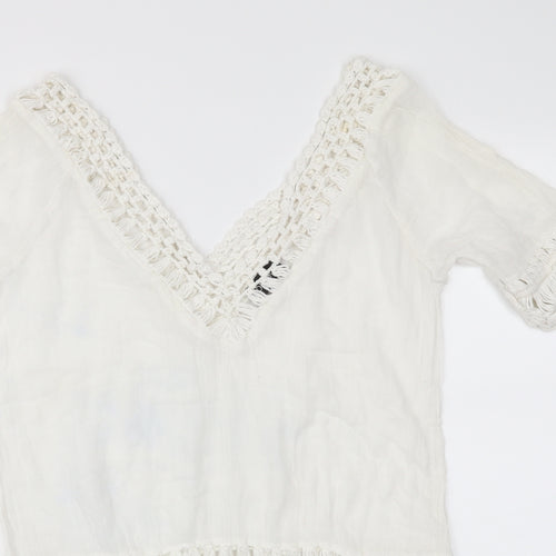 Topshop Womens White   Basic T-Shirt Size M