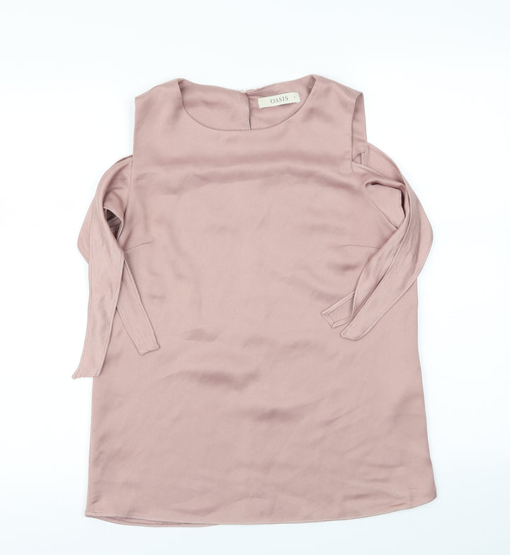 Oasis Womens Pink   Basic T-Shirt Size 8