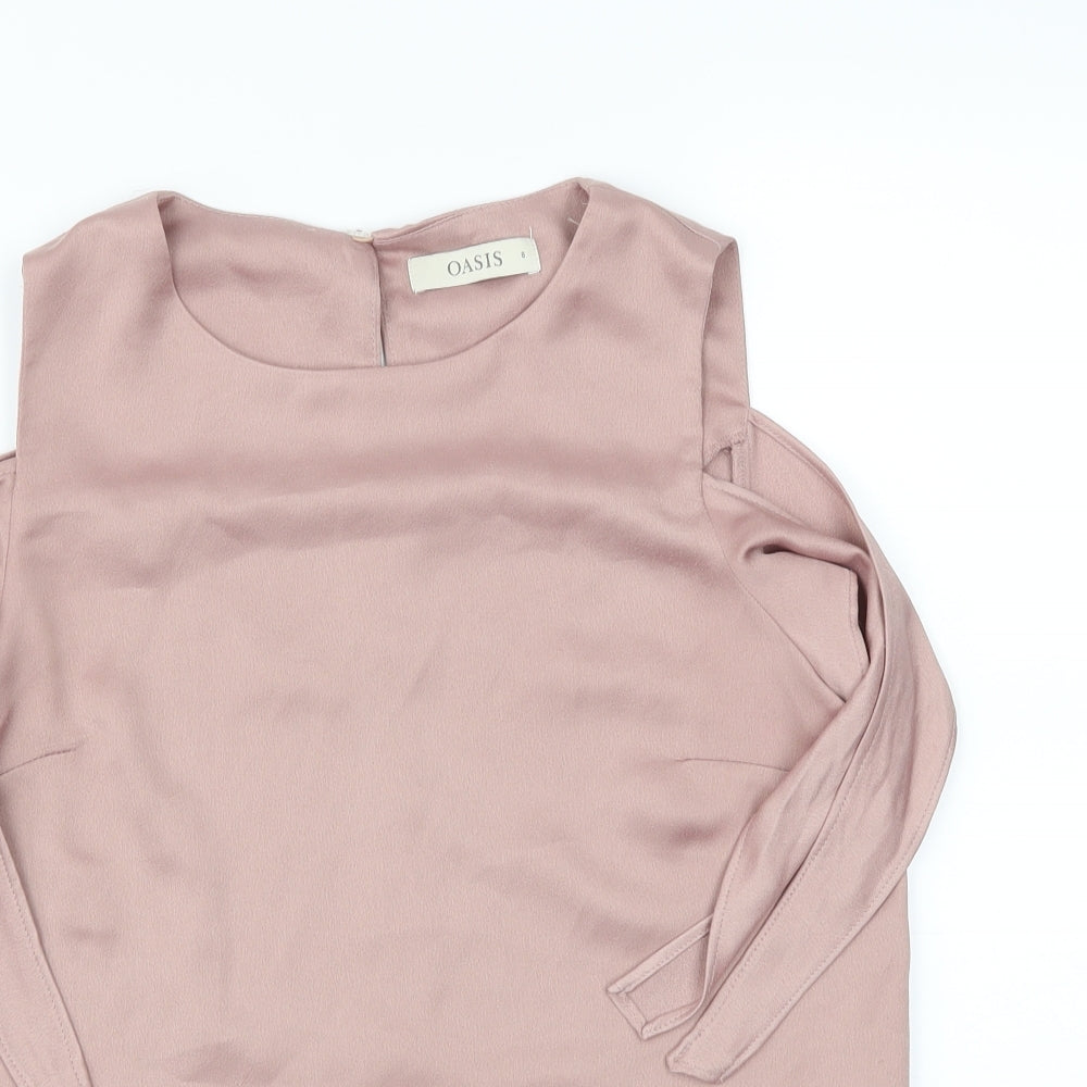 Oasis Womens Pink   Basic T-Shirt Size 8