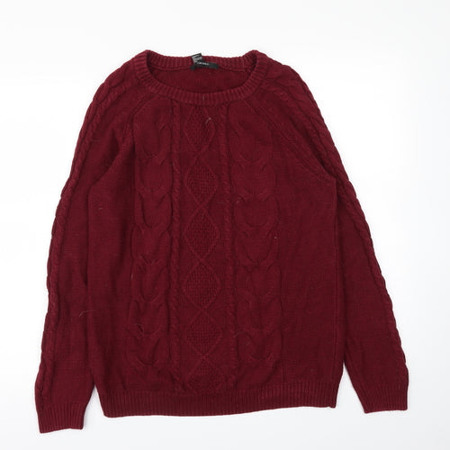 FOREVER 21 Womens Red   Pullover Jumper Size M