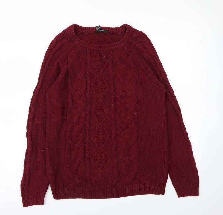 FOREVER 21 Womens Red Pullover Jumper Size M