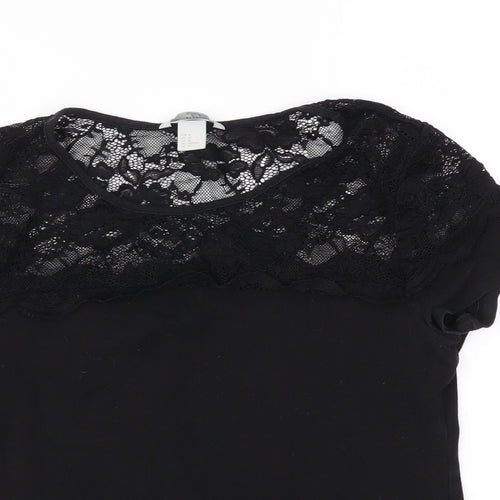 H&M Womens Black   Basic T-Shirt Size M