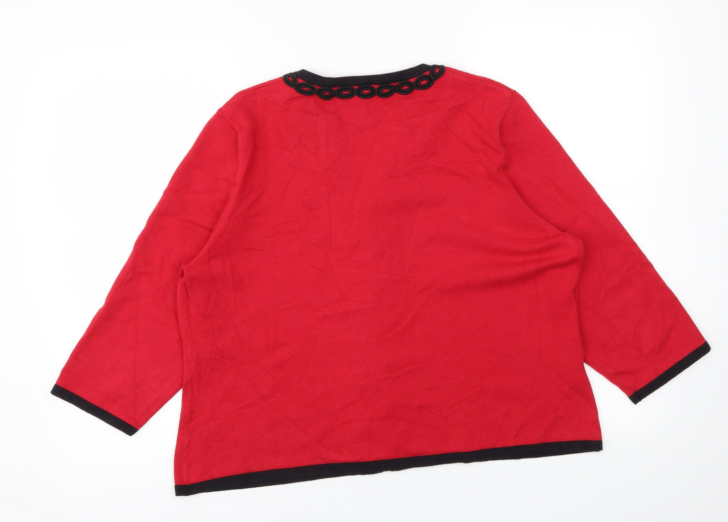 CC Womens Red   Cardigan Jumper Size XL