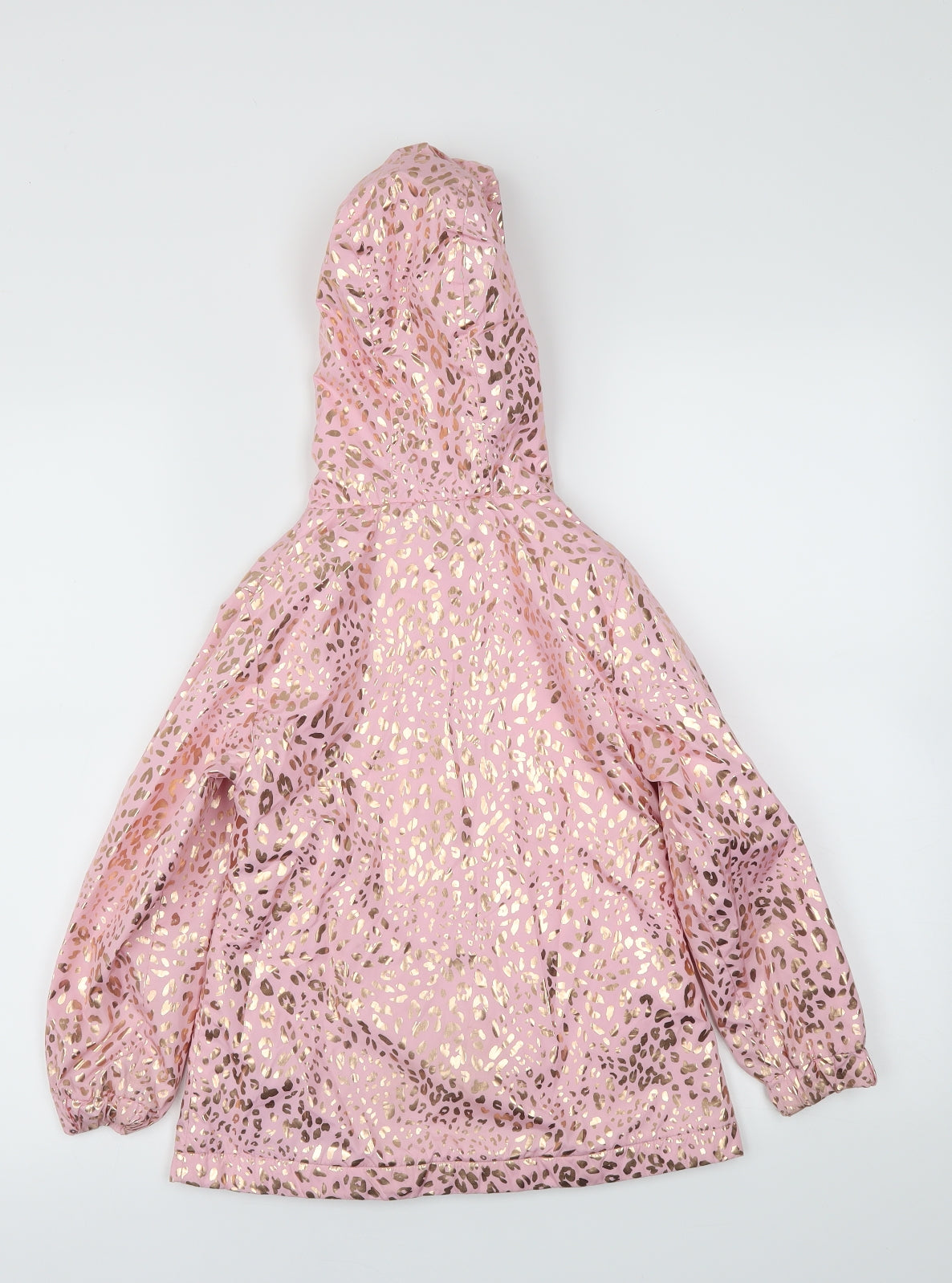 George Girls Pink Animal Print  Basic Coat Coat Size 5-6 Years