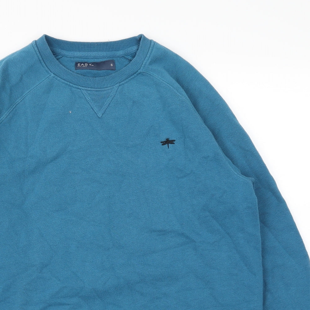 Easy Mens Blue   Pullover Sweatshirt Size S