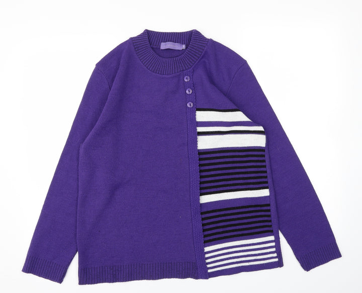 Autonomy Womens Purple Cardigan Jumper Size M