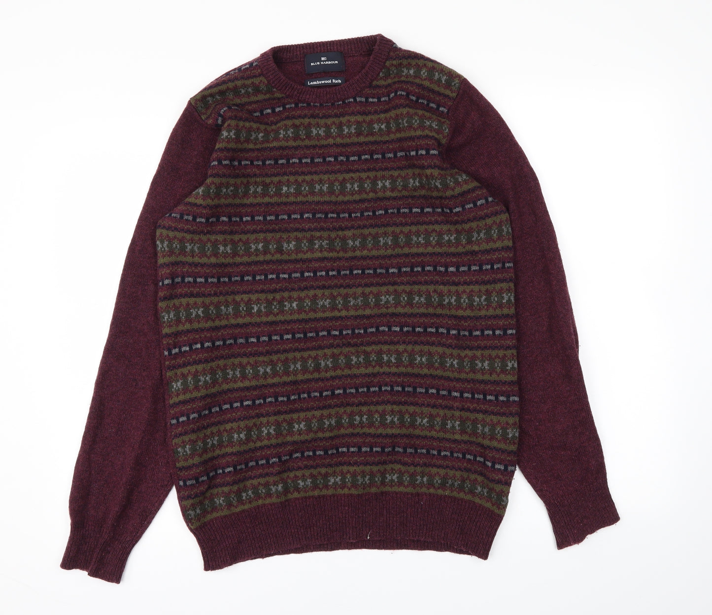 M&S Mens Red   Pullover Sweatshirt Size S