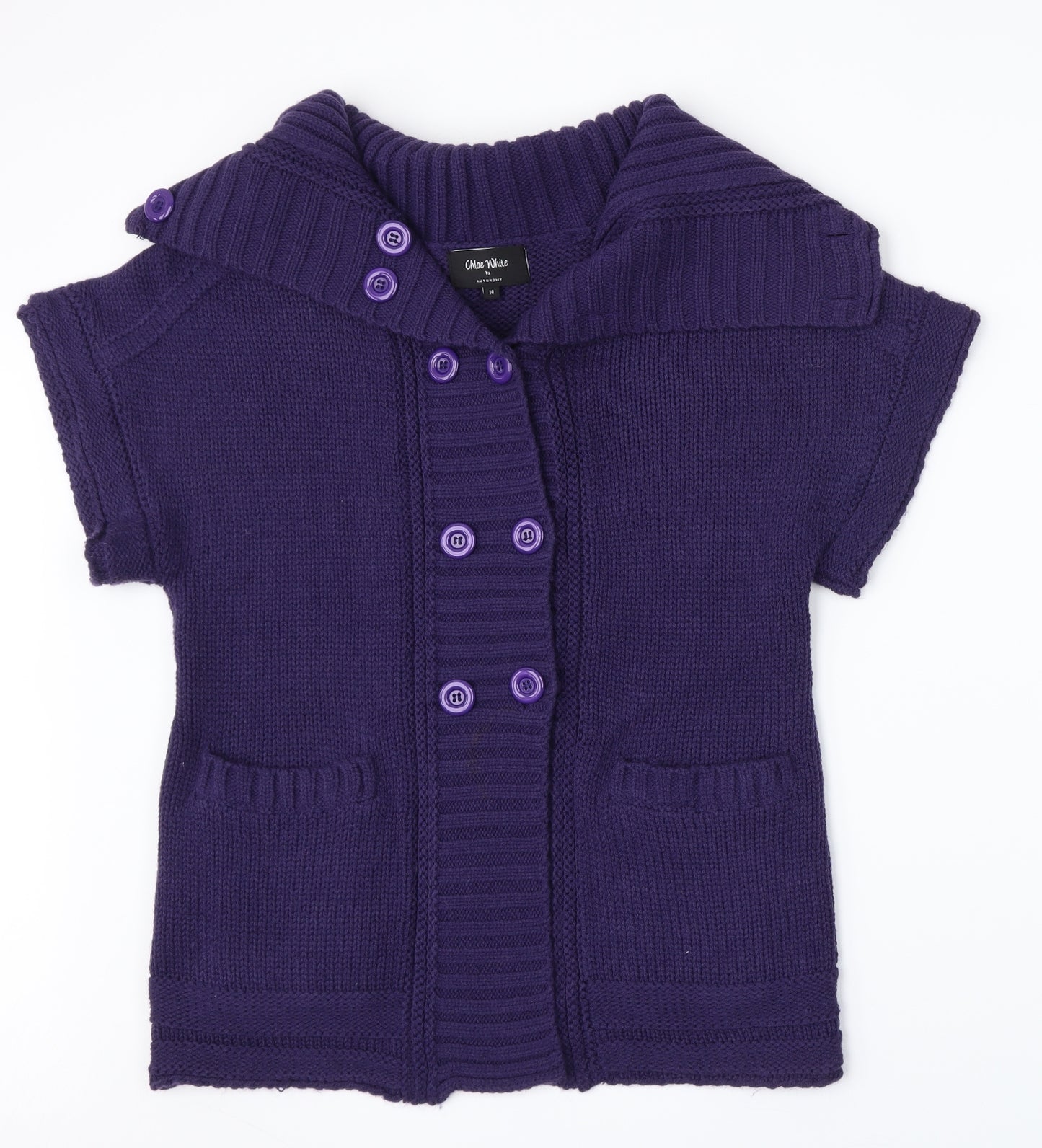 Chloe White Womens Purple   Full Zip Jumper Size 14
