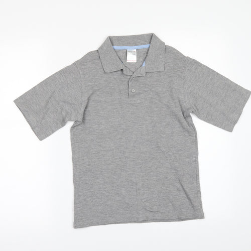 Lady Bird Boys Grey   Basic Polo Size 9-10 Years