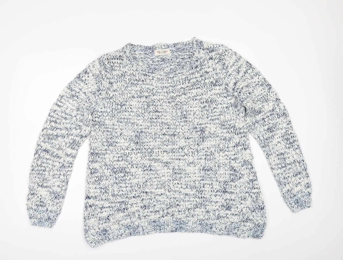 New Look Womens White   Pullover Jumper Size M