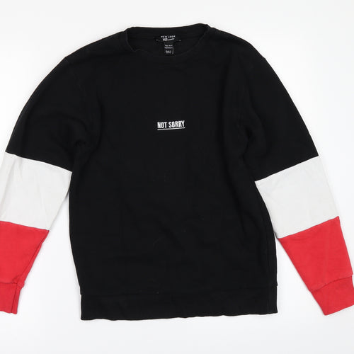 New Look Girls Black   Pullover Sweatshirt Size 10-11 Years  - not sorry