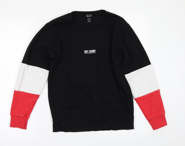 New Look Girls Black   Pullover Sweatshirt Size 10-11 Years  - not sorry