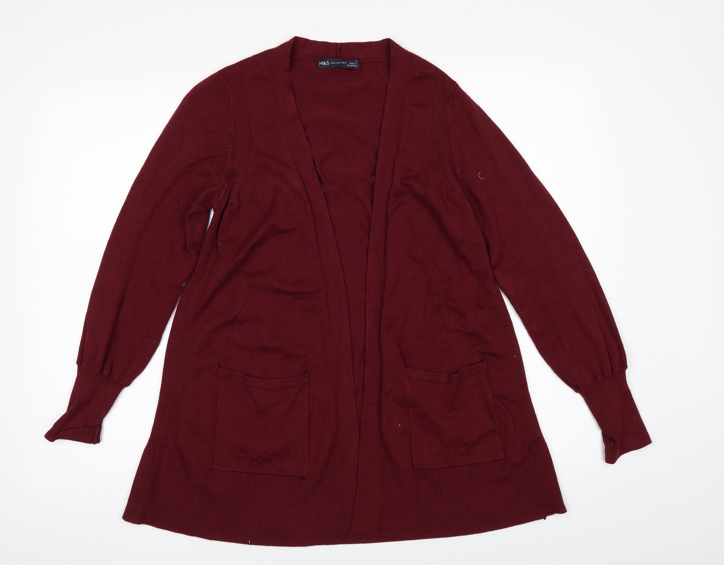 Marks and Spencer Womens Red   Cardigan Jumper Size S