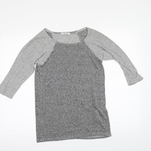 Peacocks Womens Silver   Pullover Jumper Size 16