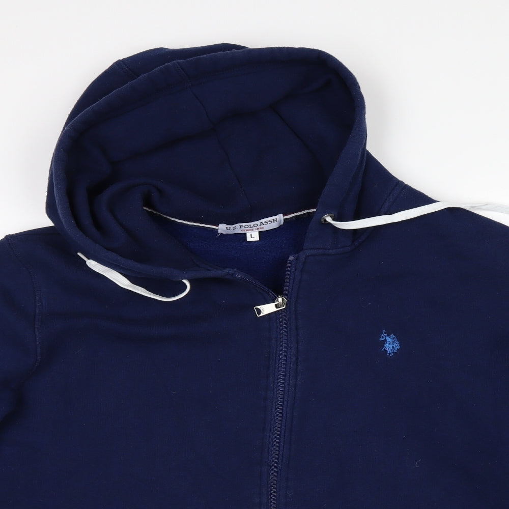 US Polo Assn. Mens Blue   Full Zip Hoodie Size L