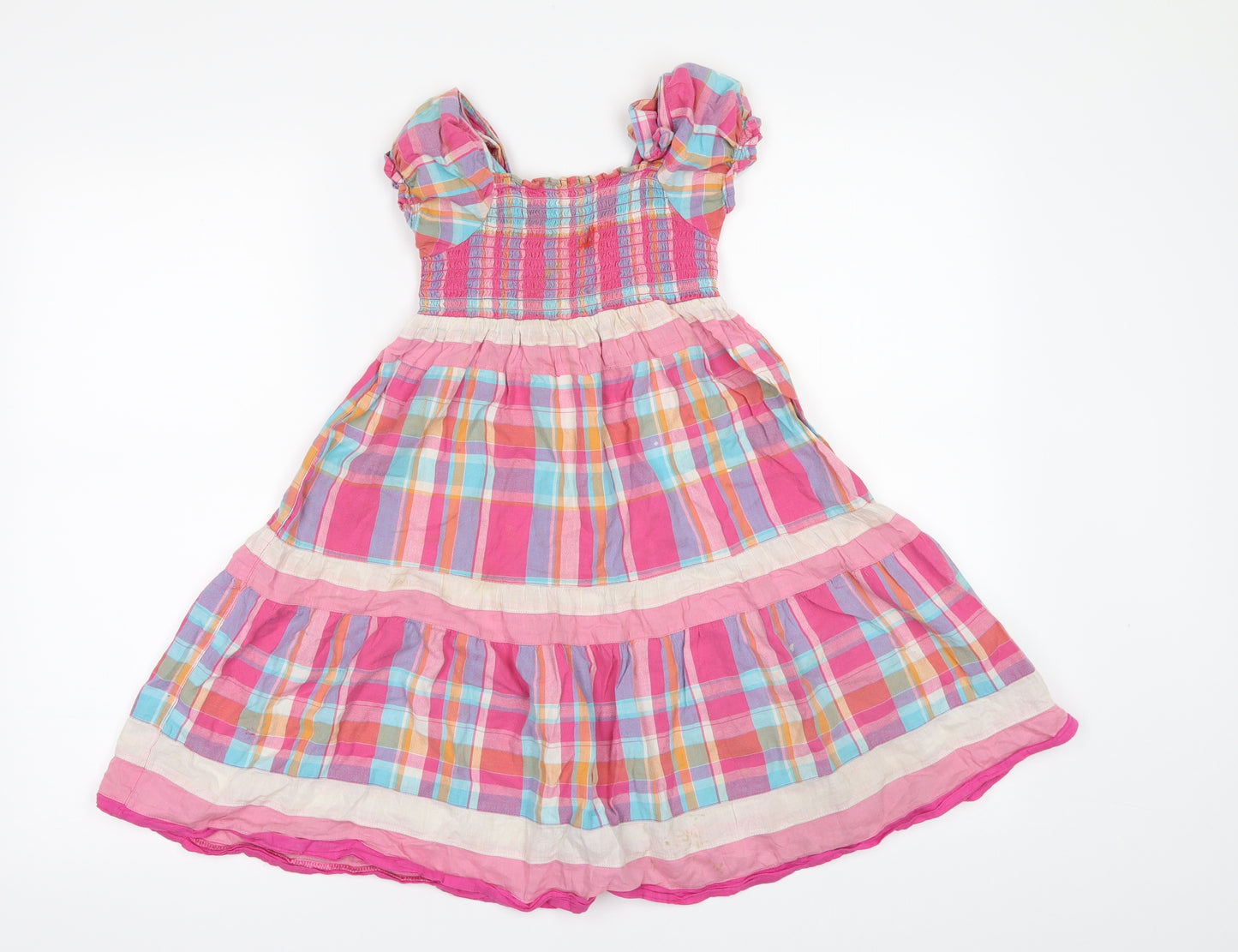 Blue Zoo Girls Pink Check  A-Line  Size 7 Years