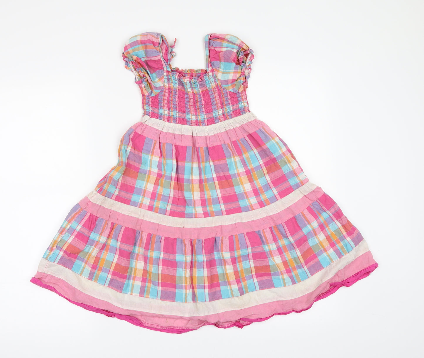 Blue Zoo Girls Pink Check  A-Line  Size 7 Years
