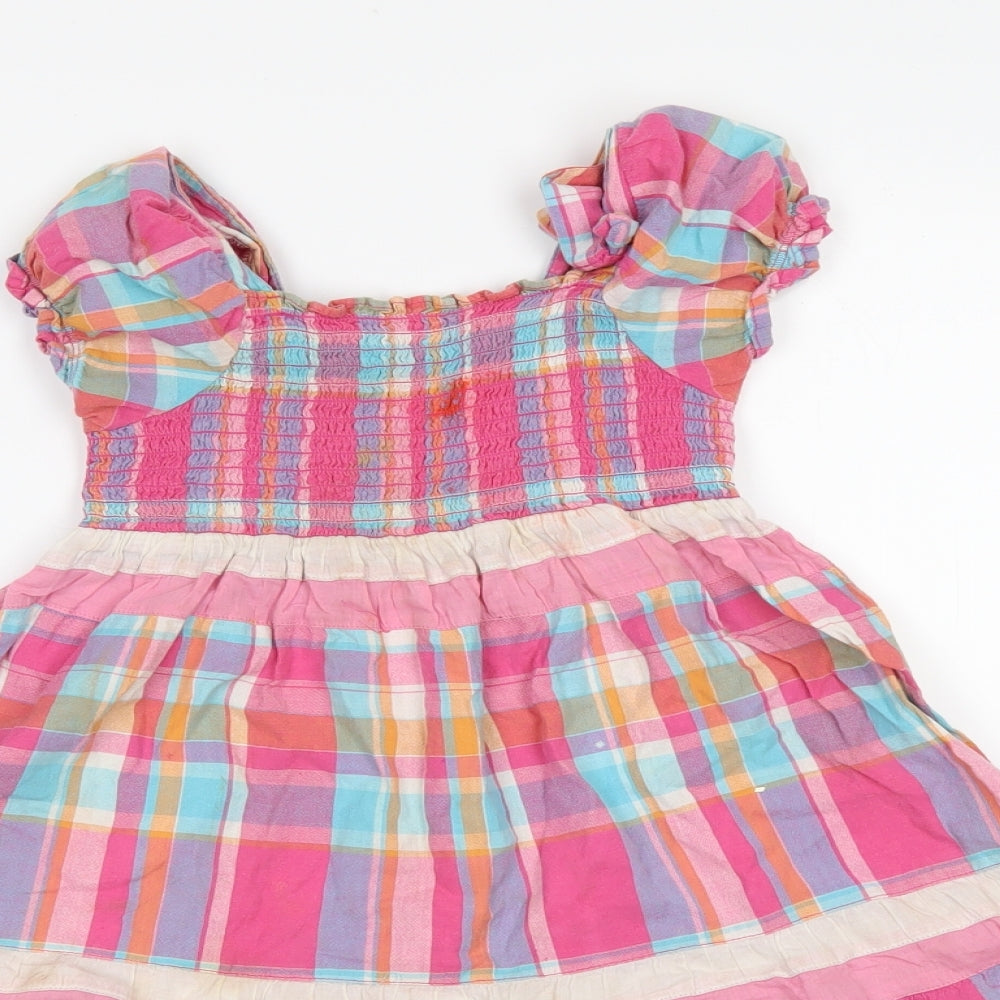 Blue Zoo Girls Pink Check  A-Line  Size 7 Years