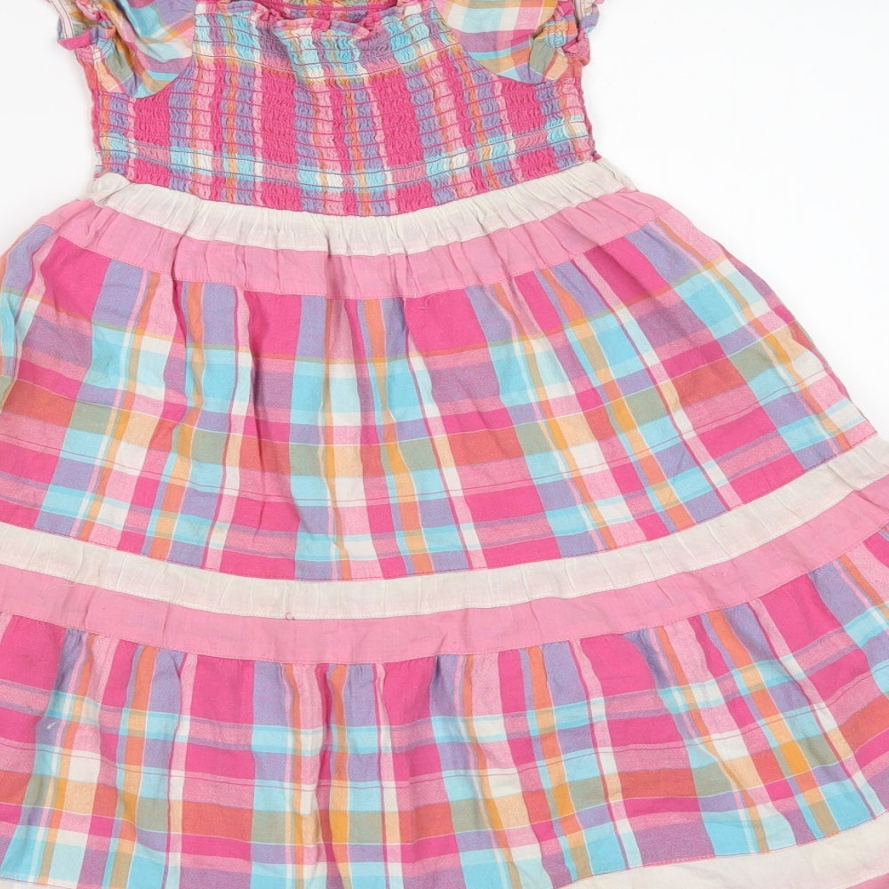 Blue Zoo Girls Pink Check  A-Line  Size 7 Years