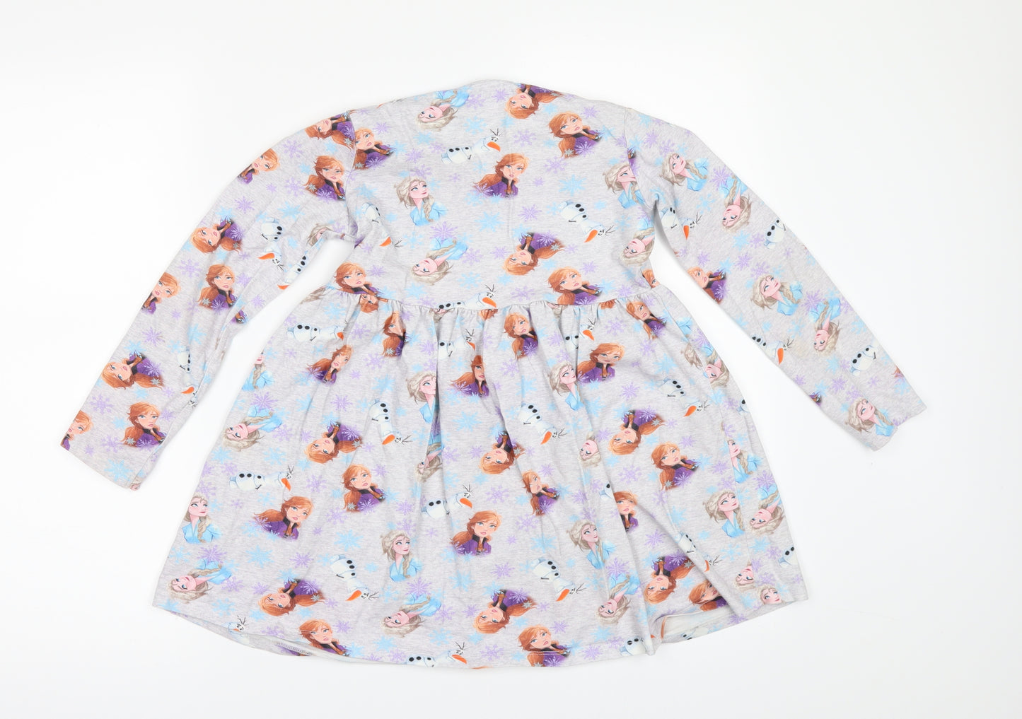 Matalan Girls Grey Geometric  A-Line  Size 9 Years  - FROZEN`