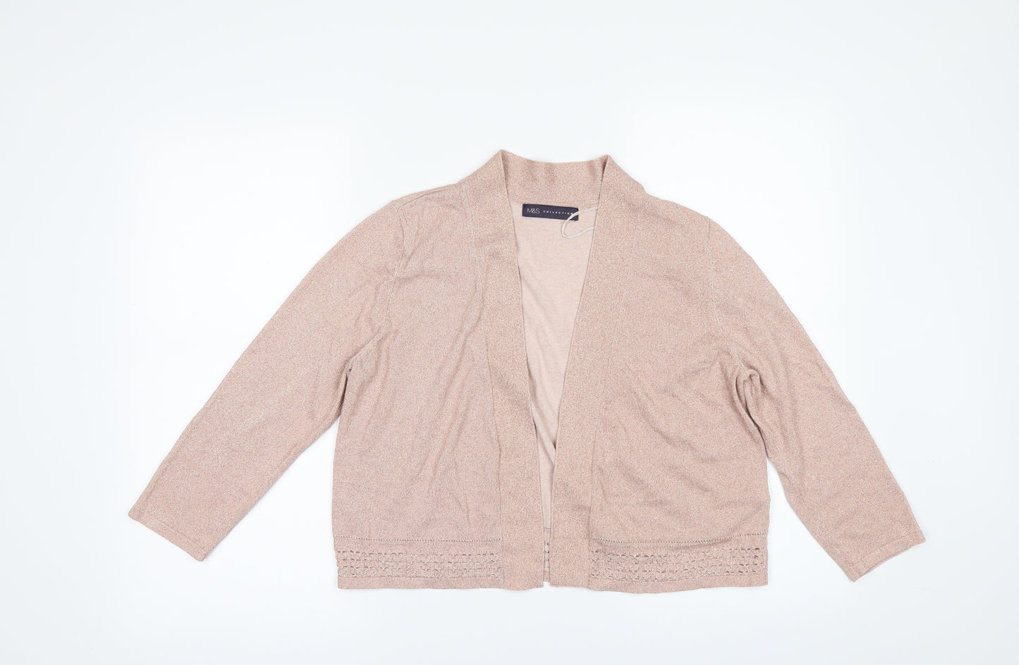 Marks and Spencer Womens Orange   Cardigan Jumper Size 12  - Gilter