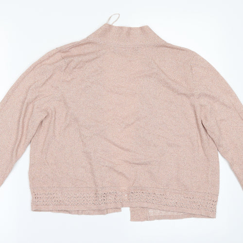 Marks and Spencer Womens Orange   Cardigan Jumper Size 12  - Gilter