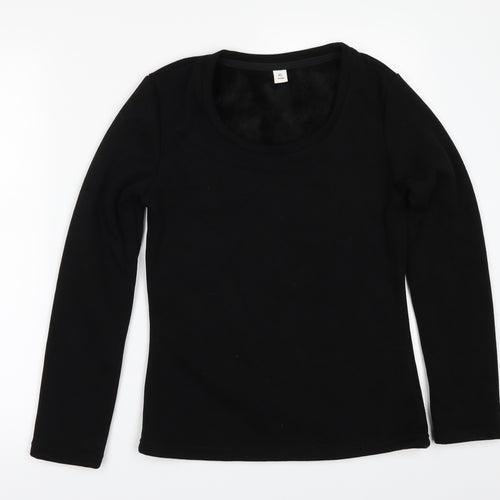 Preworn Girls Black   Pullover Sweatshirt Size XL  - Fleece lined