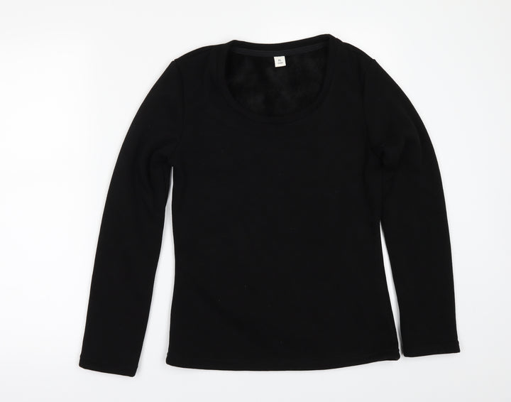 Preworn Girls Black   Pullover Sweatshirt Size XL  - Fleece lined