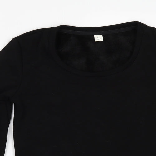 Preworn Girls Black   Pullover Sweatshirt Size XL  - Fleece lined