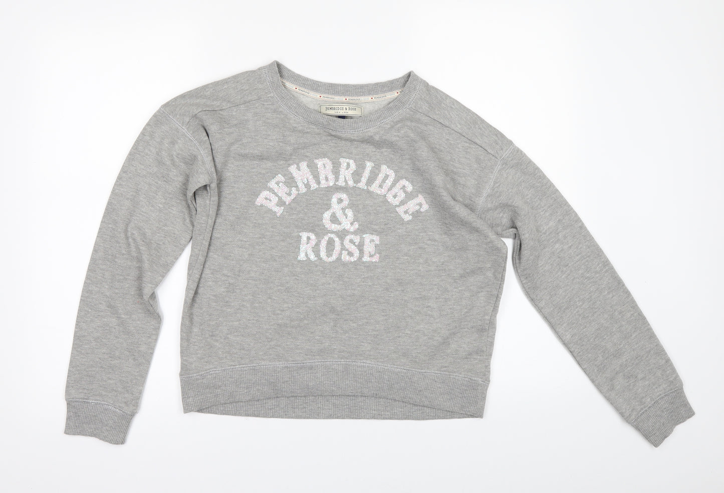 New Look Womens Grey   Pullover Sweatshirt Size 8  - pembridge & rose