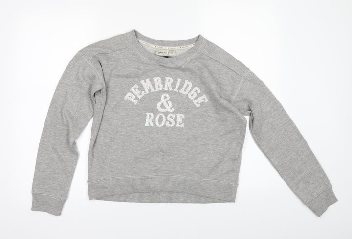 New Look Womens Grey   Pullover Sweatshirt Size 8  - pembridge & rose