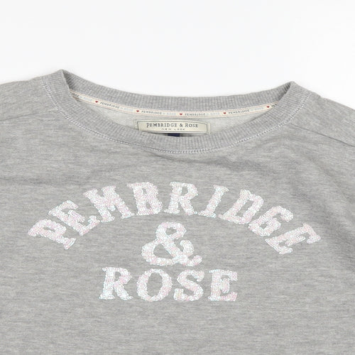 New Look Womens Grey   Pullover Sweatshirt Size 8  - pembridge & rose