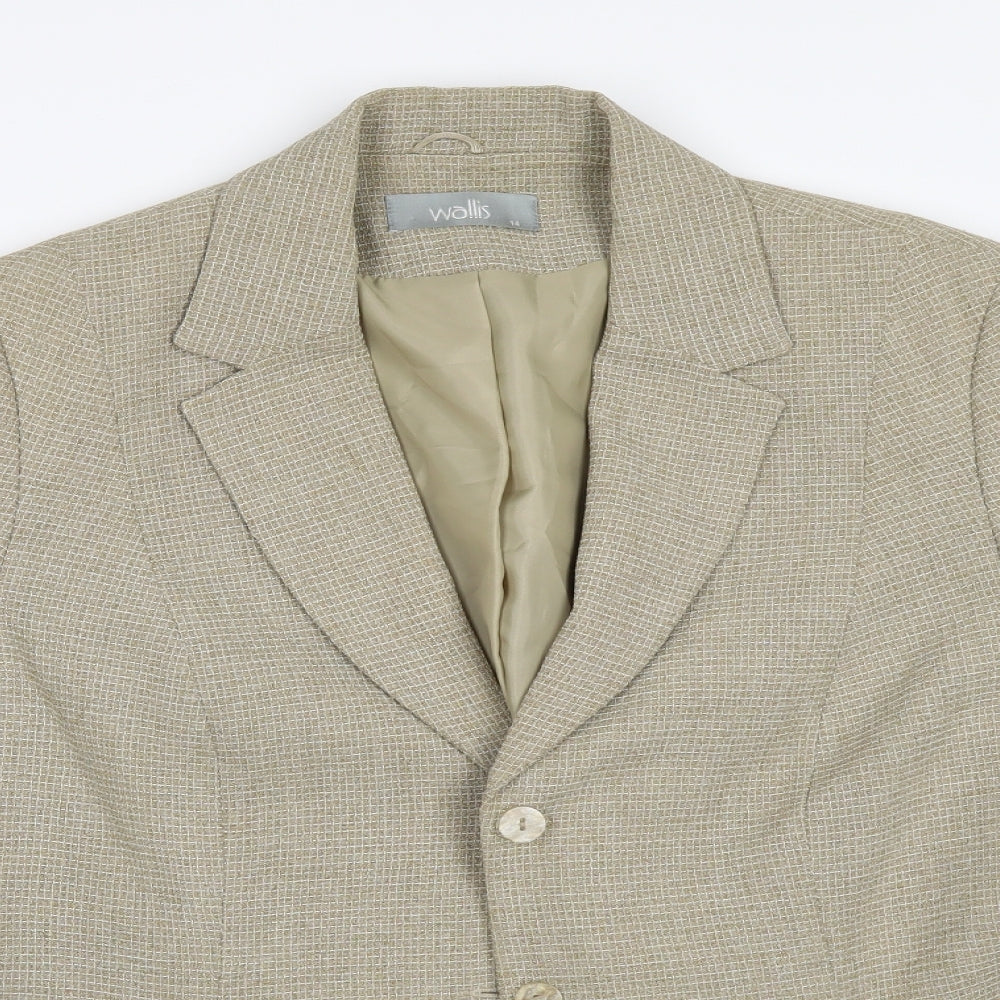 Wallis Womens Beige   Jacket  Size 14
